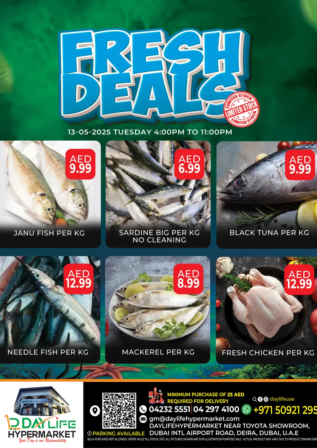 UAE - Dubai Daylife Hypermarket LLC offers in D4D Online. Fresh Deals. . Only On 13th May