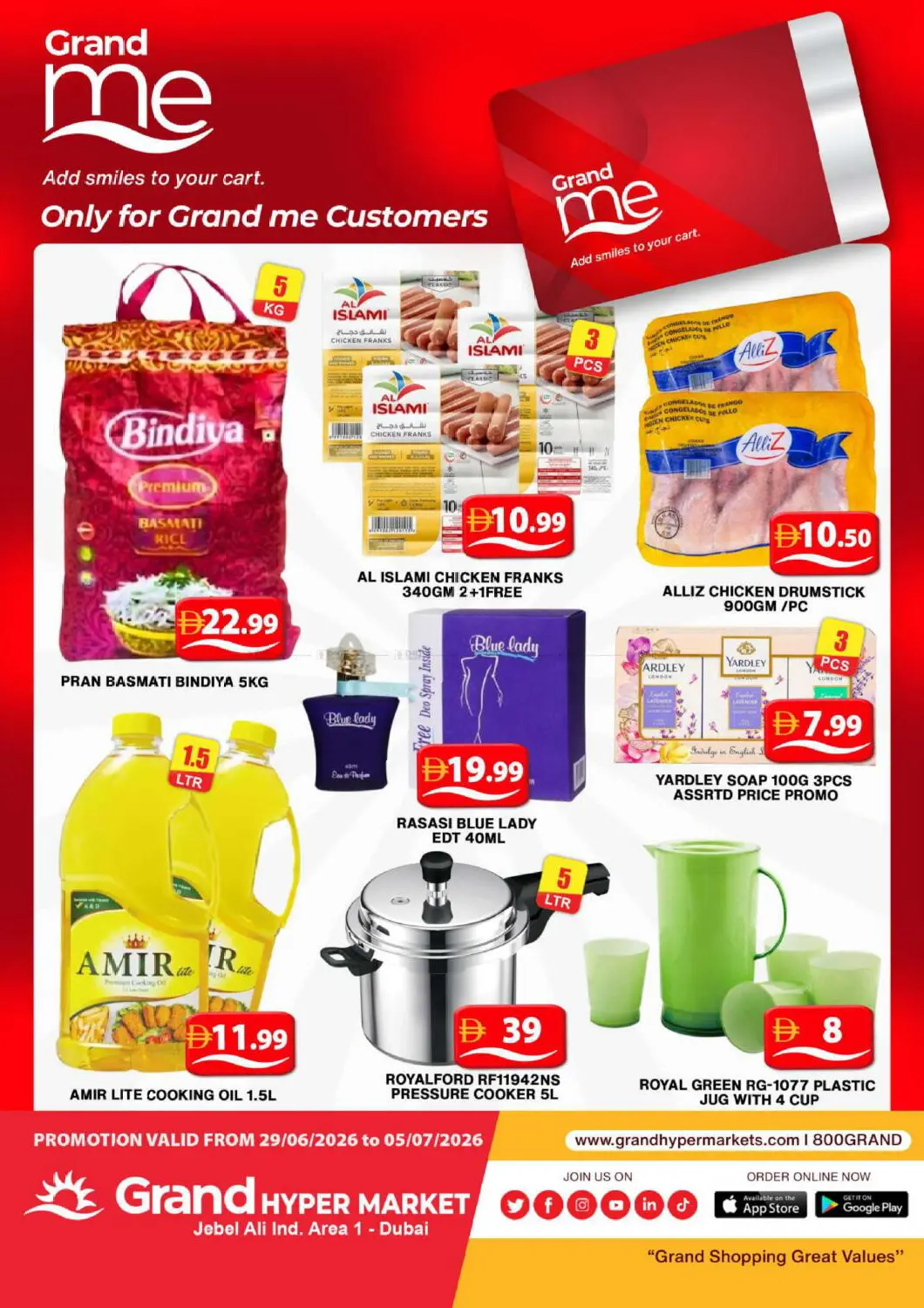 UAE - Dubai Grand Hyper Market offers in D4D Online. Jebel Ali, Ind Area 1, Dubai. . Till 5th July