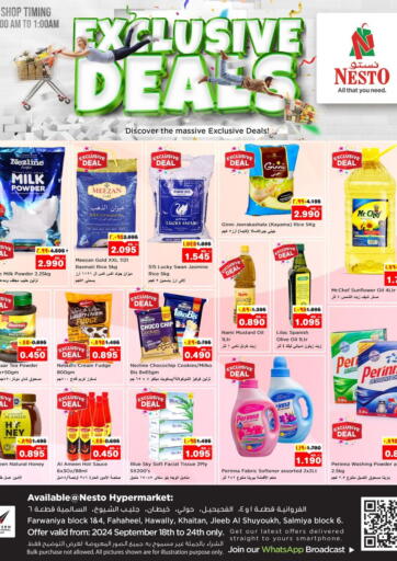 Kuwait - Ahmadi Governorate Nesto Hypermarkets offers in D4D Online. Exclusive Deals. . Till 24th September