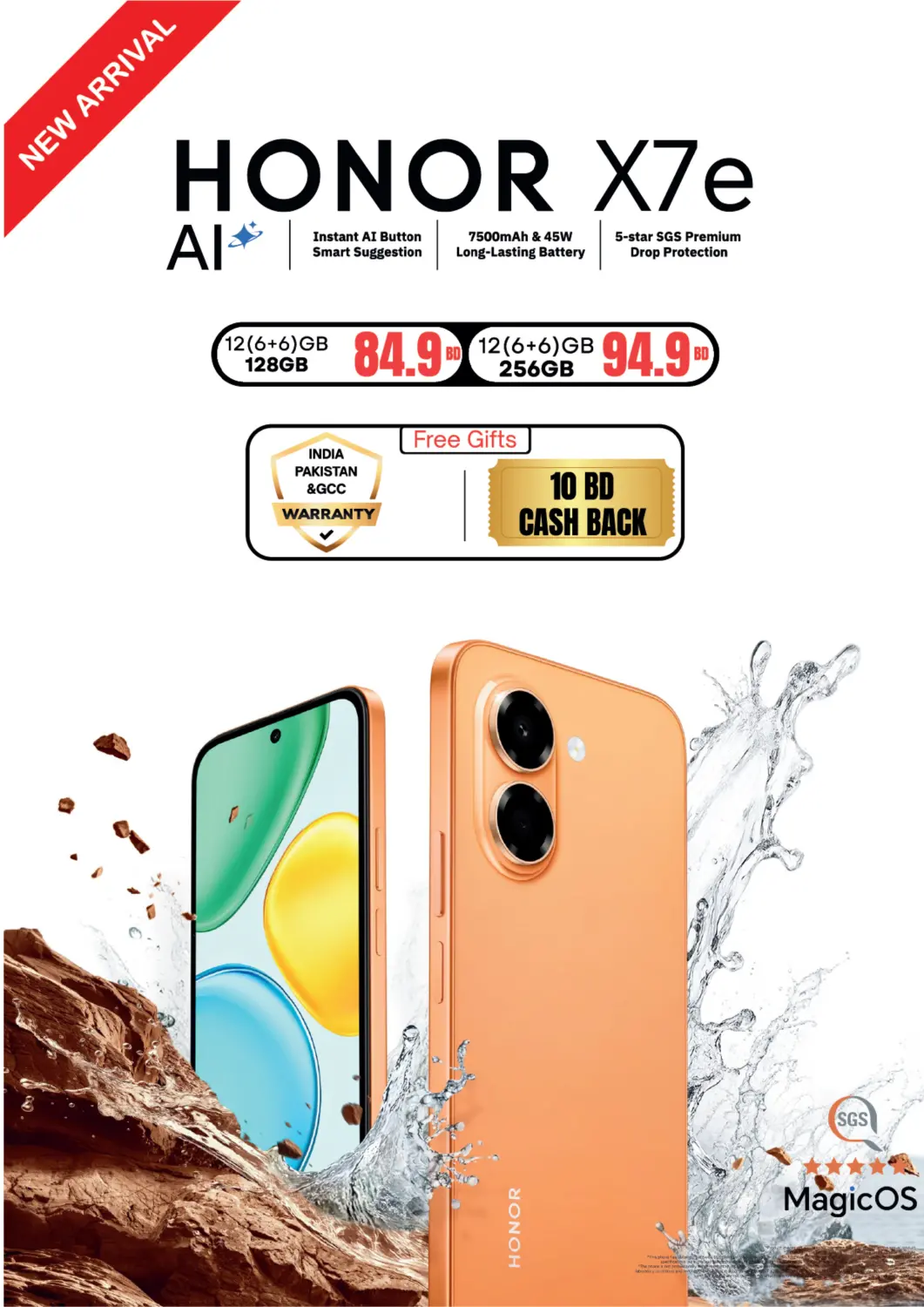 Bahrain LuLu Hypermarket offers in D4D Online. HONOR X7e New Arrival. . Till 4th August