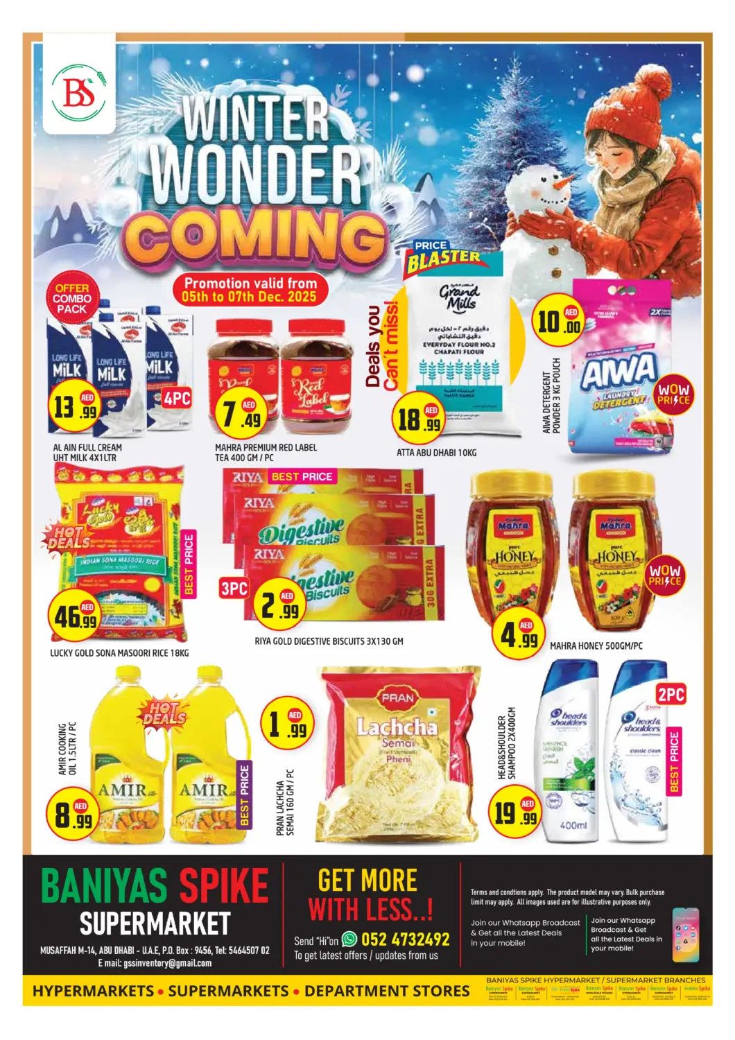 UAE - Abu Dhabi Baniyas Spike  offers in D4D Online. Musaffah M-14,Abu Dhabi. . Till 7th December