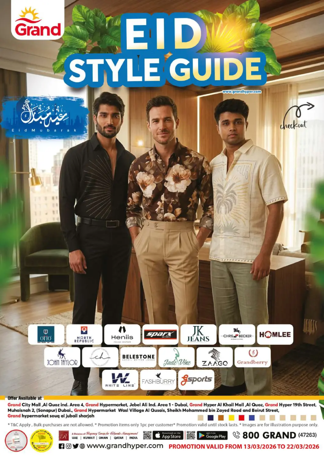UAE - Dubai Grand Hyper Market offers in D4D Online. Eid Style Guide. . Till 22nd March
