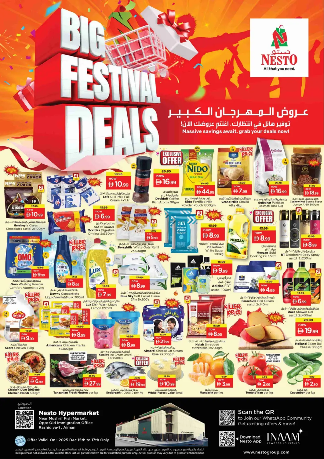 UAE - Sharjah / Ajman Nesto Hypermarket offers in D4D Online. Mushrif - Ajman. . Till 17th December