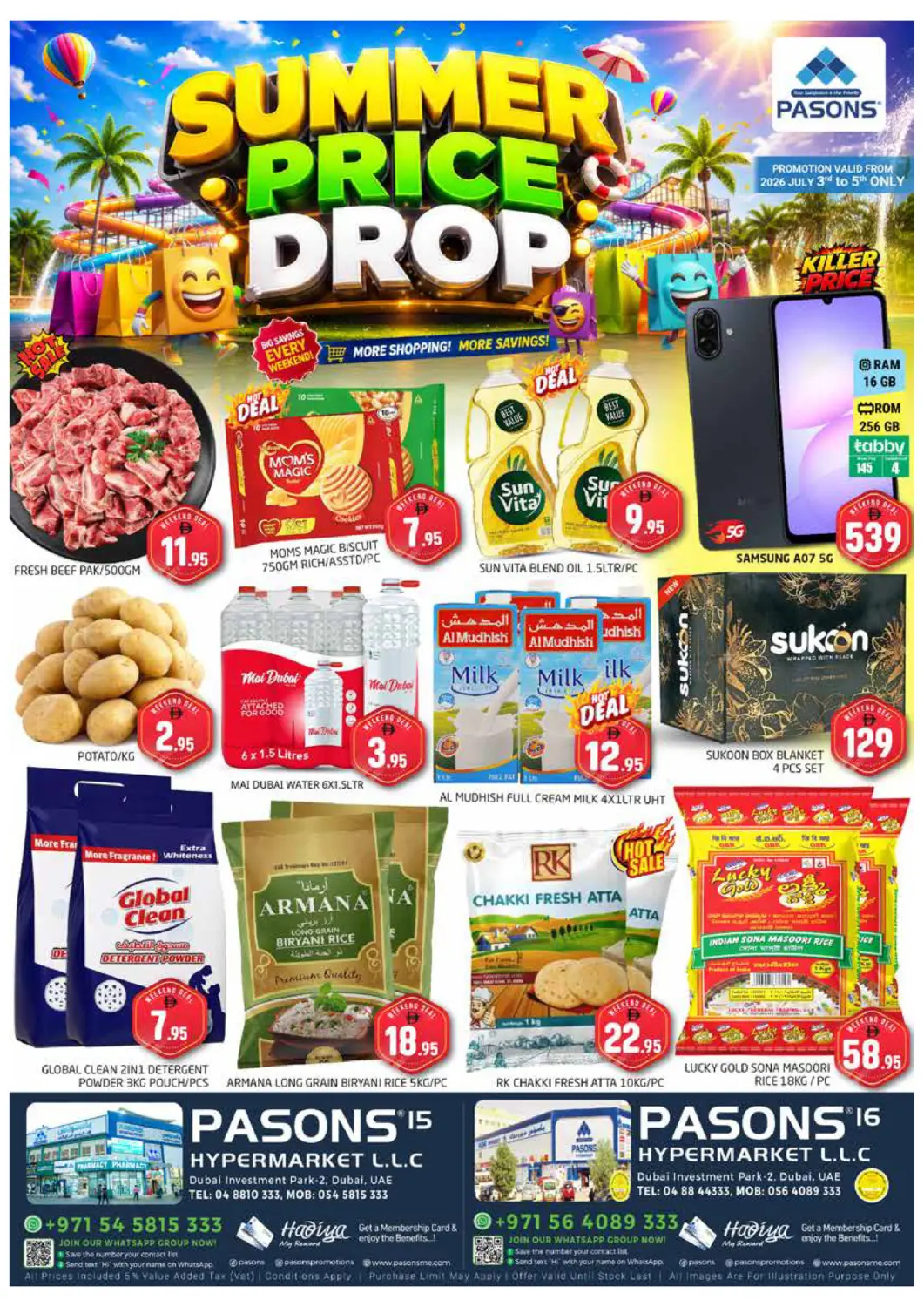 UAE - Dubai Pasons Hypermarket offers in D4D Online. DIP-2,Dubai. . Till 5th July
