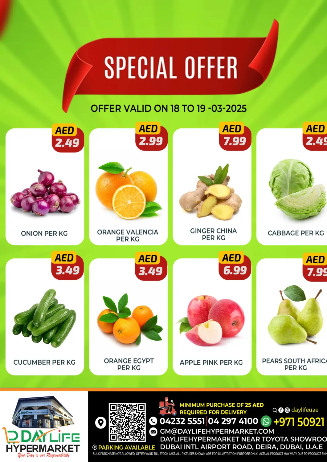 UAE - Dubai Daylife Hypermarket LLC offers in D4D Online. Special Offer. . Till 19th March