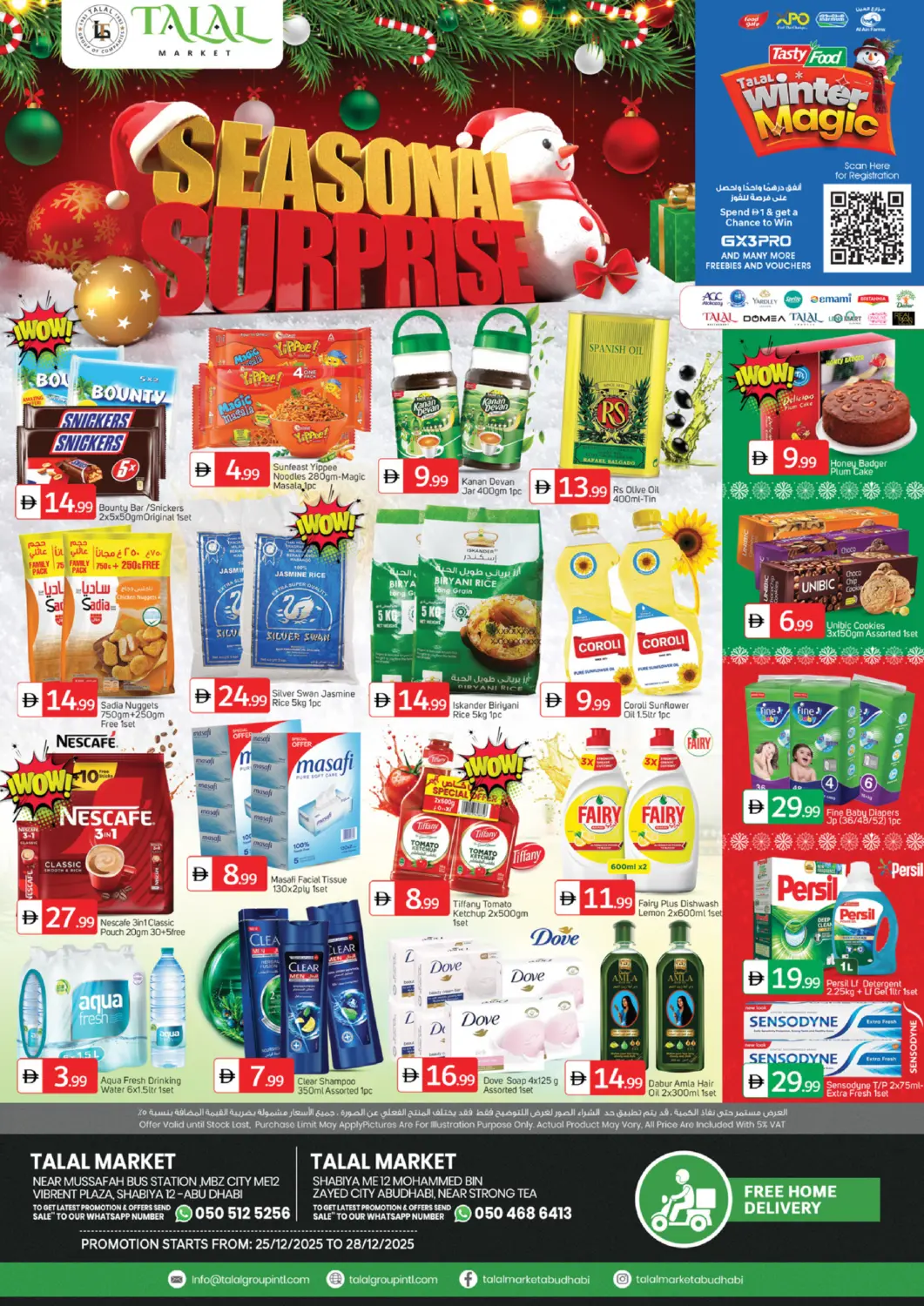 UAE - Abu Dhabi TALAL MARKET offers in D4D Online. Near Musaffah Bus Station,MBZ City And Mohammed Bin Zayed City -Shabiya ME 12. . Till 28th December