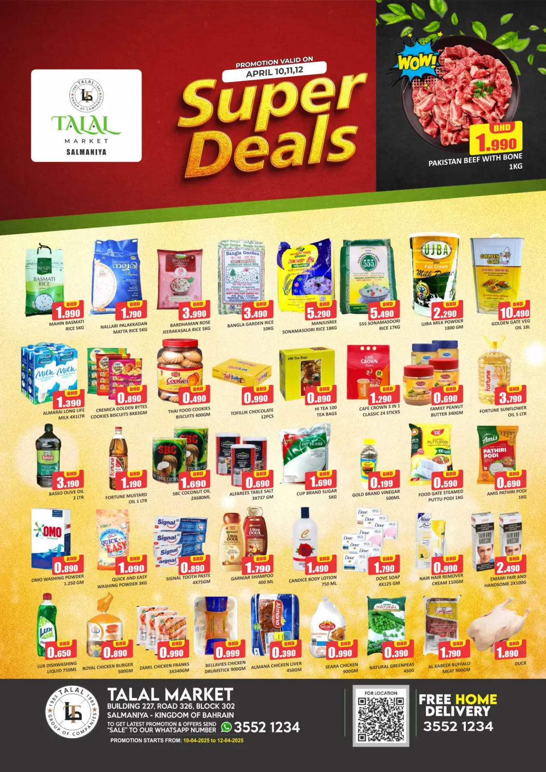 Bahrain Talal Markets offers in D4D Online. Super Deals @ Salmaniya. . Till 12th April