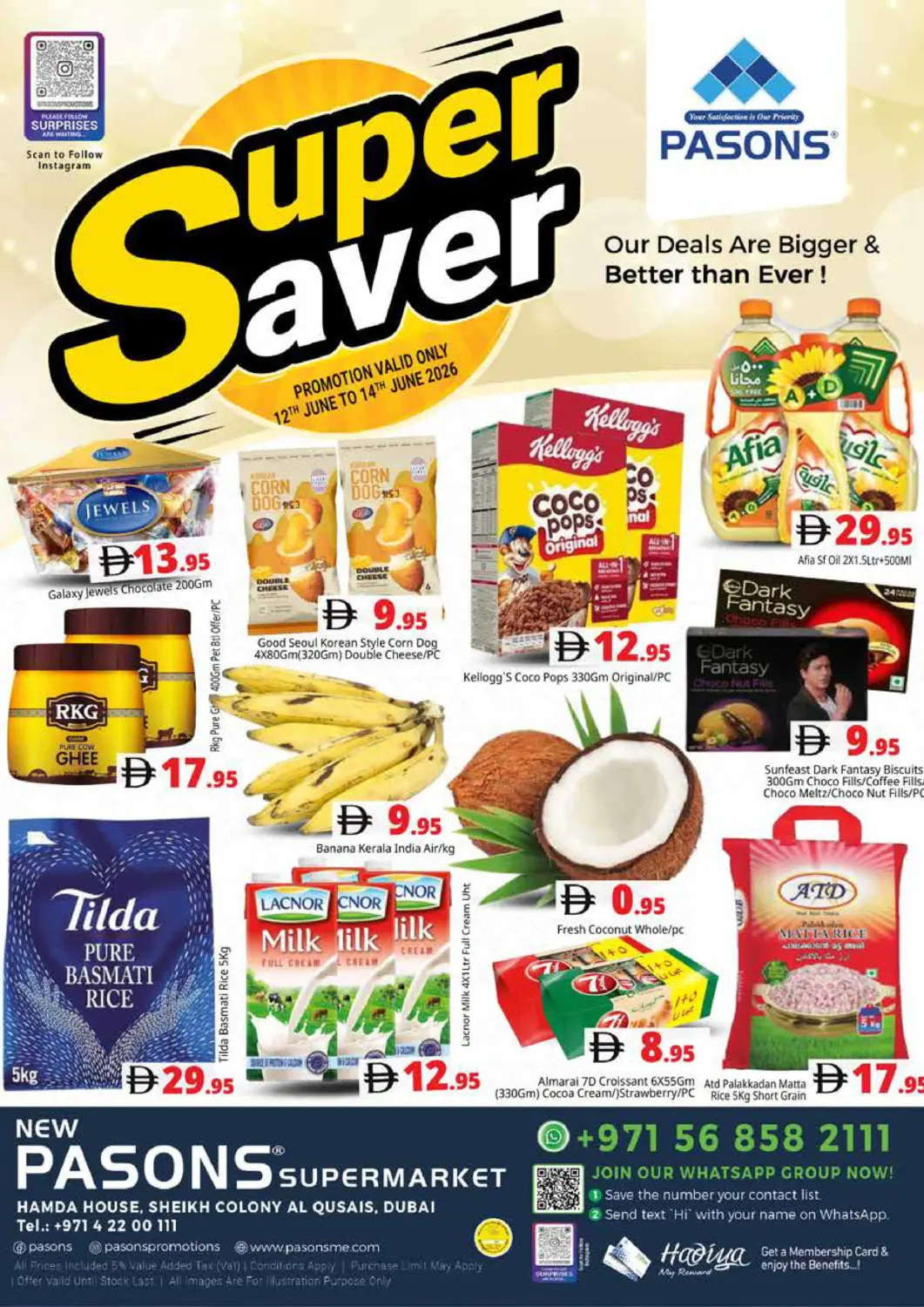 UAE - Dubai Pasons Hypermarket offers in D4D Online. New Pasons Supermarket LLC. . Till 14th June