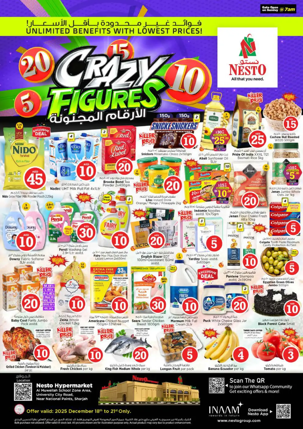 UAE - Sharjah / Ajman Nesto Hypermarket offers in D4D Online. Al Muwaeiliya, School Zone, Sharjah. . Till 21st December