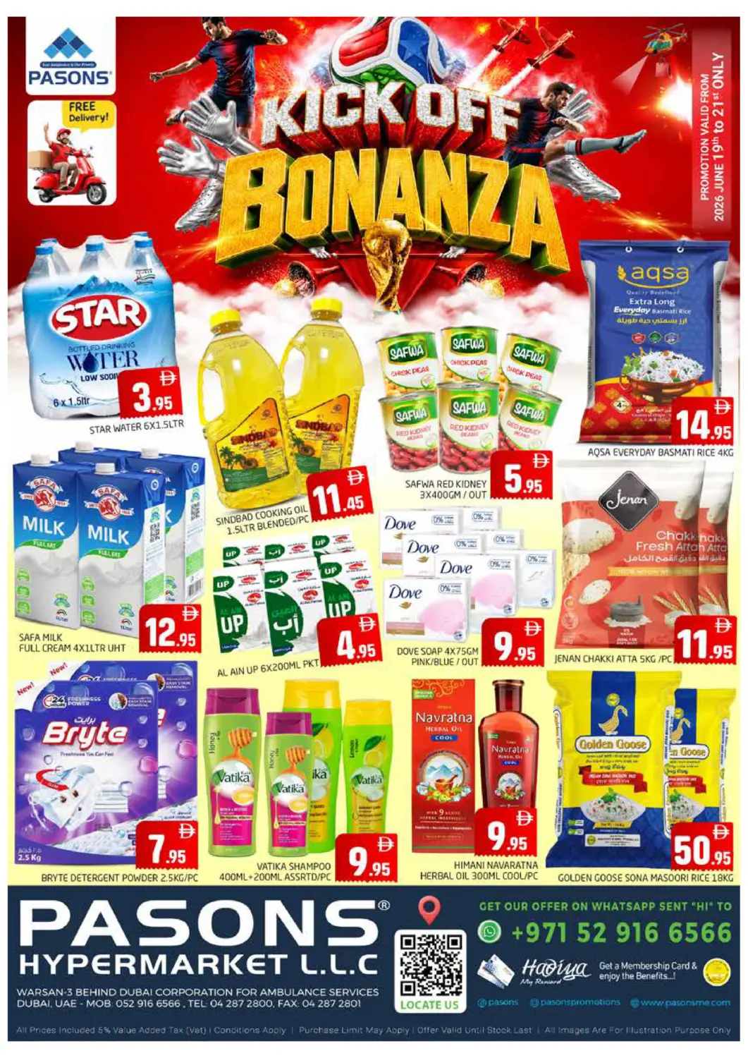 UAE - Dubai Pasons Hypermarket offers in D4D Online. Warsan, Dubai. . TIll 21st June