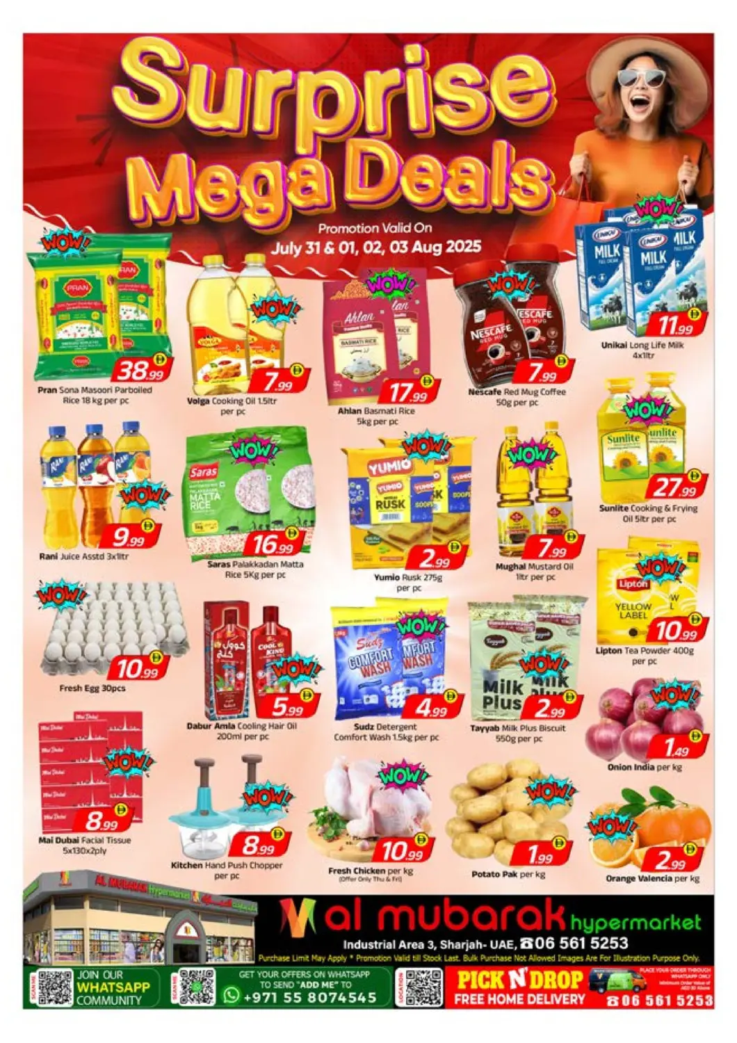 UAE - Sharjah / Ajman Mubarak Hypermarket Sharjah offers in D4D Online. Surprise Mega Deals. . Till 3rd August