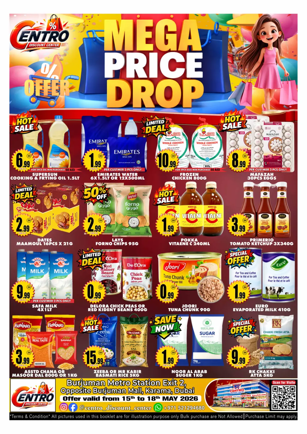 UAE - Dubai Centro Discount Center offers in D4D Online. Mega Price Drop. . Till 18th May