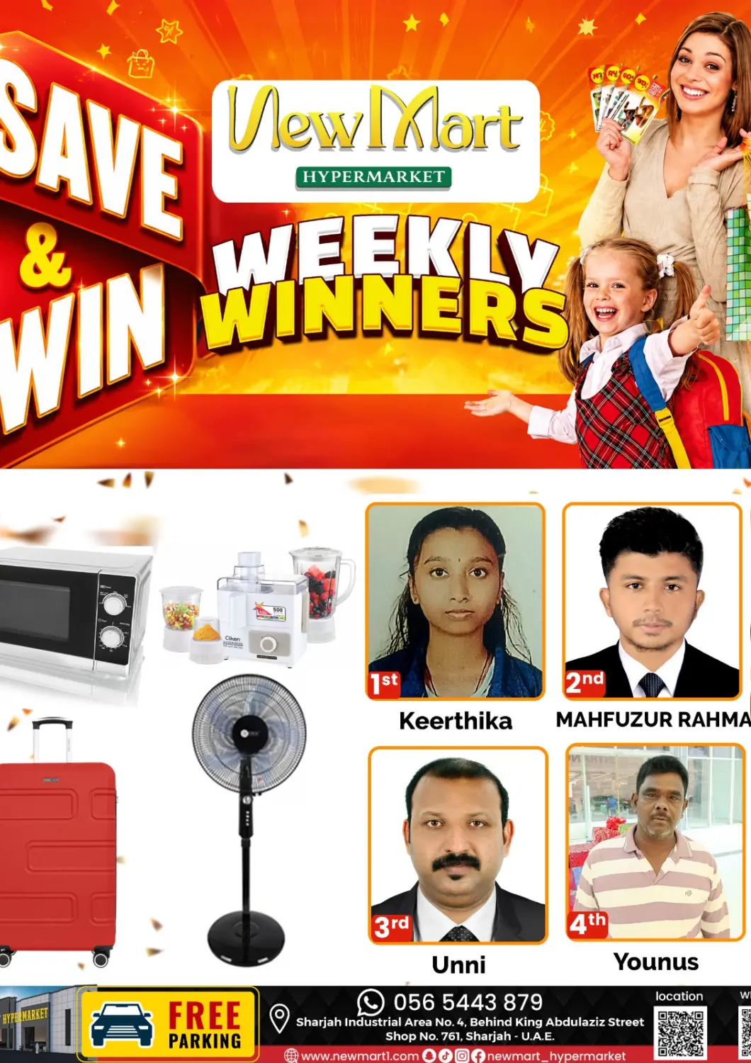 UAE - Sharjah / Ajman New Mart Hypermarket offers in D4D Online. Save & Win Weekly Winners. . Till 28th May