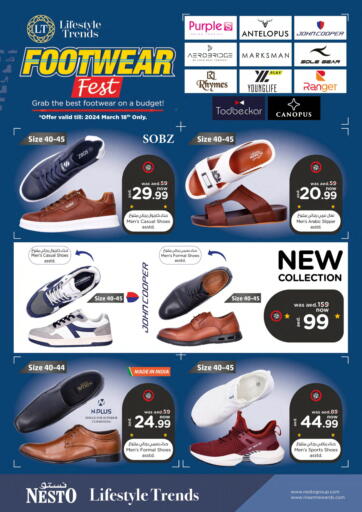 UAE - Ras al Khaimah Nesto Hypermarket offers in D4D Online. Footwear Fest. . Till 18th March