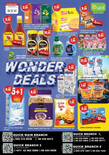 UAE - Sharjah / Ajman Quick Supermarket offers in D4D Online. Wonder Deals. . Till 1st September