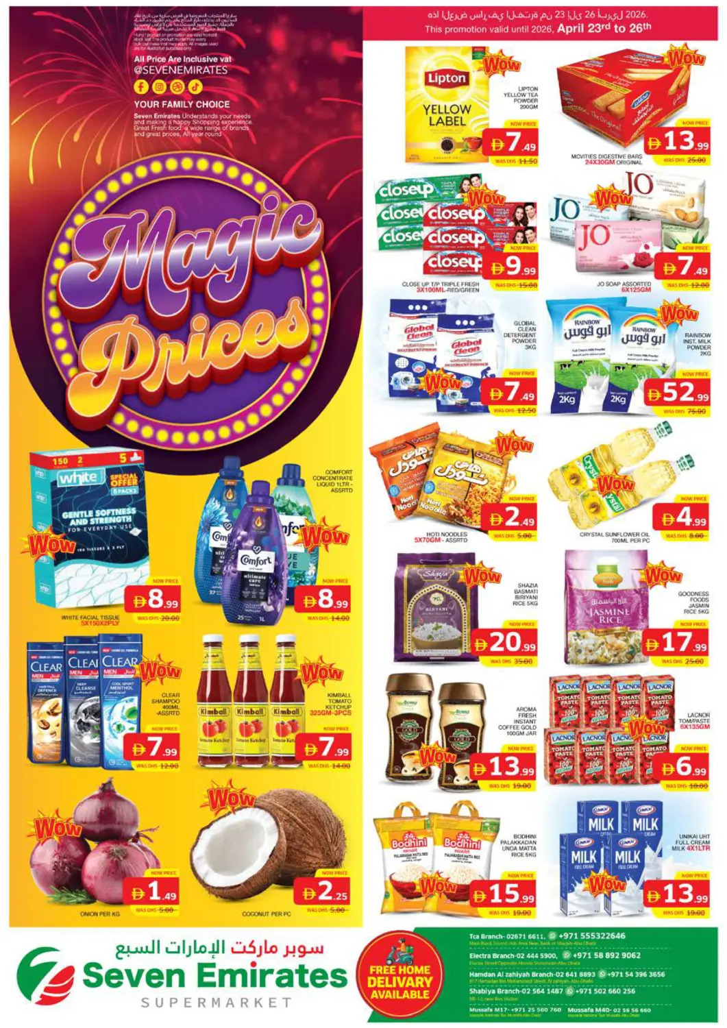 UAE - Abu Dhabi Seven Emirates Supermarket offers in D4D Online. Magic Prices. . Till 26th April