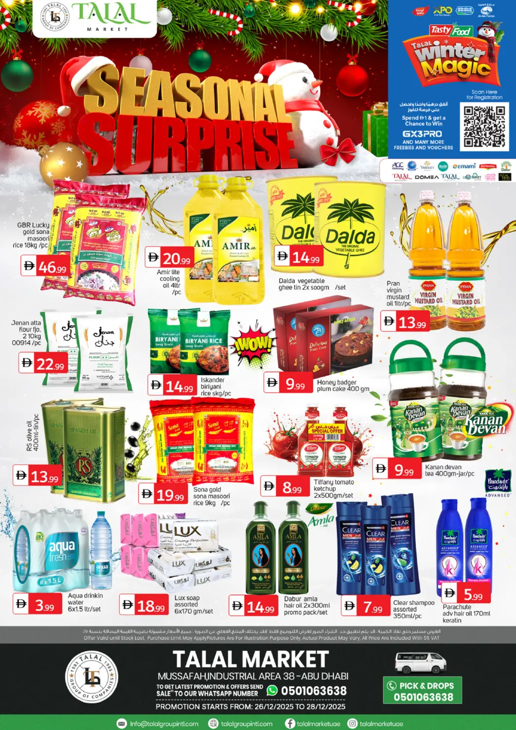 UAE - Abu Dhabi TALAL MARKET offers in D4D Online. Mussafah - Abu dhabi. . Till 28th December