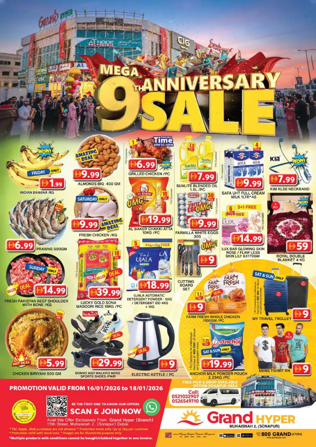 UAE - Dubai Grand Hyper Market offers in D4D Online. Muhaisnah 2 ,Sonapur ,Dubai. . Till 18th January