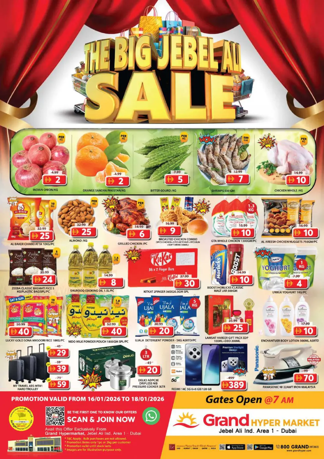 UAE - Dubai Grand Hyper Market offers in D4D Online. Jabel Ali industrial Area 1 - Dubai. . Till 18th January