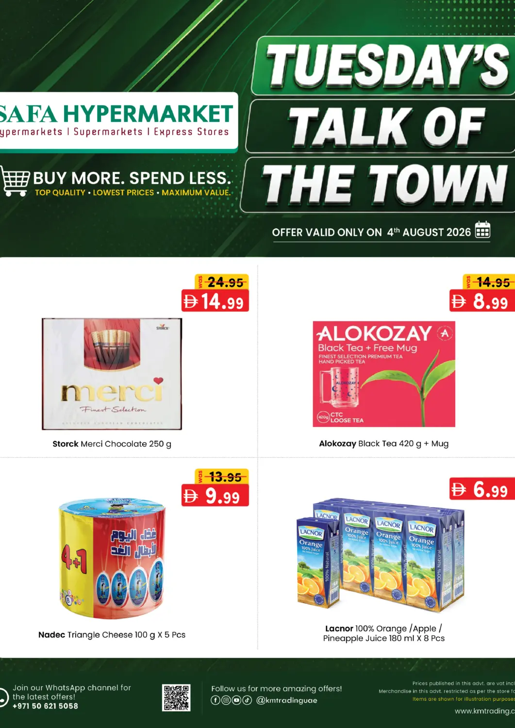 UAE - Abu Dhabi Safa Express Supermarket offers in D4D Online. Tuesday's Talk Of The Town. . Only On 4th August