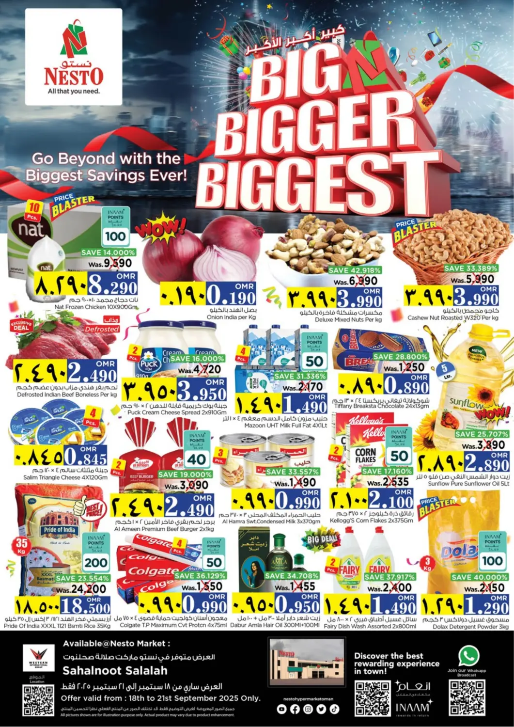 Oman - Salalah Nesto Hyper Market   offers in D4D Online. Big Bigger Biggest. . Till 21st September
