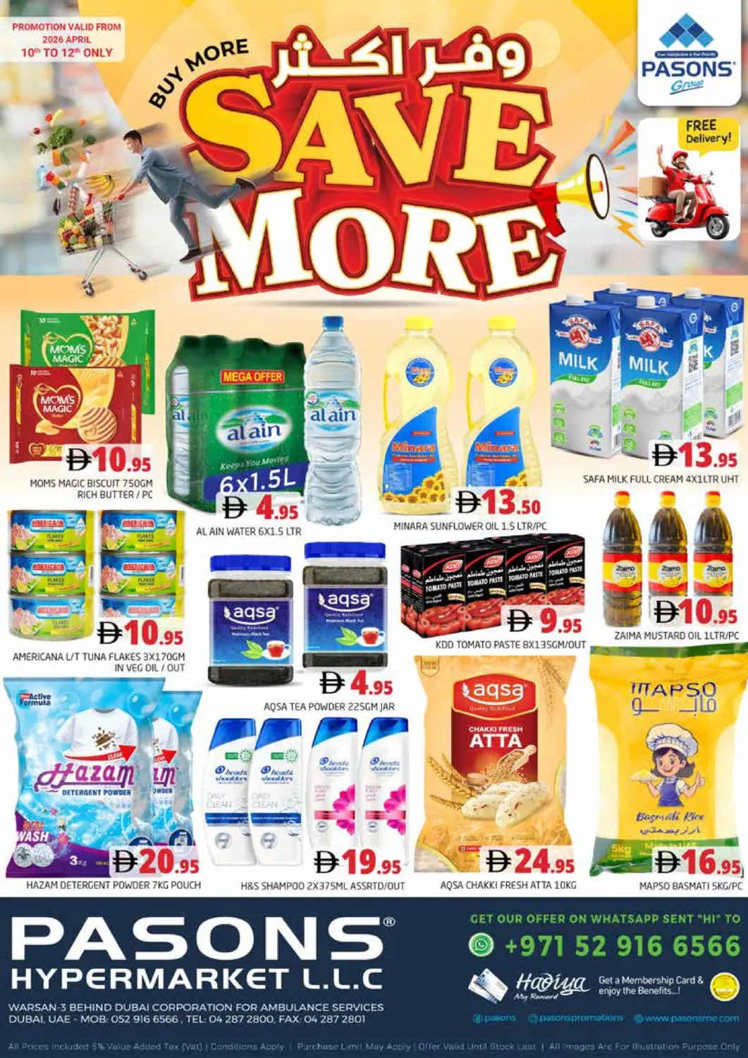 UAE - Dubai Pasons Hypermarket offers in D4D Online. Al Warsan 3- Dubai. . Till 12th April