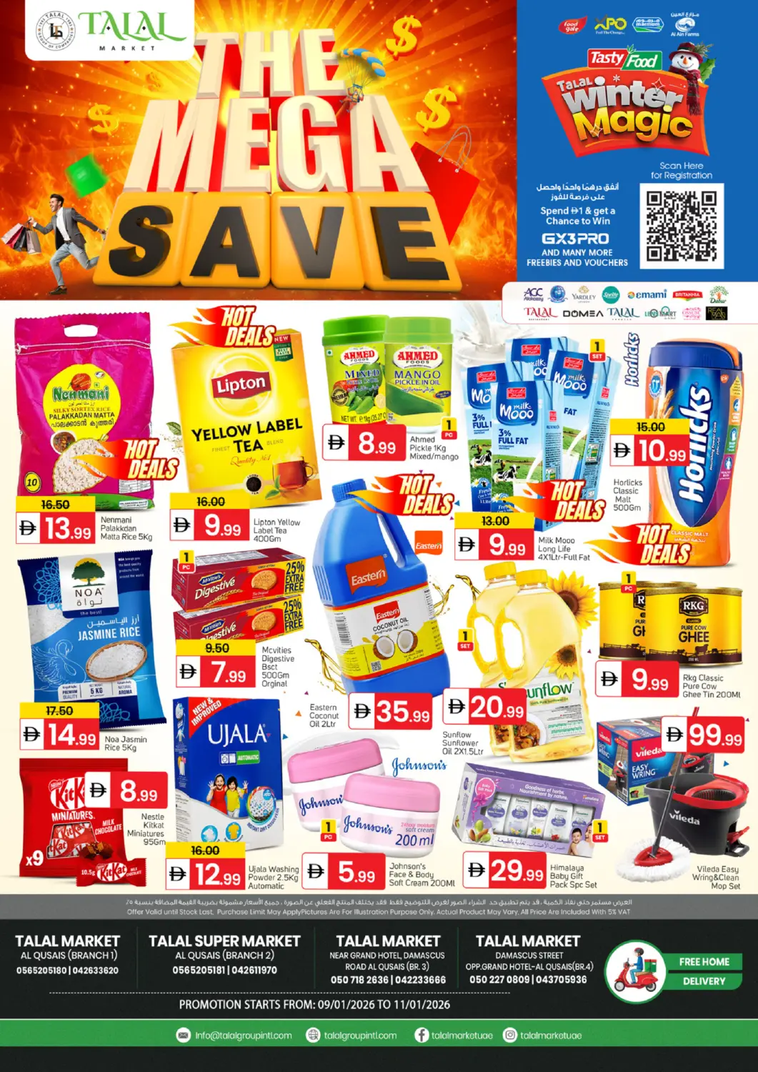 UAE - Dubai TALAL MARKET offers in D4D Online. Quasis Branches. . Till 11th January