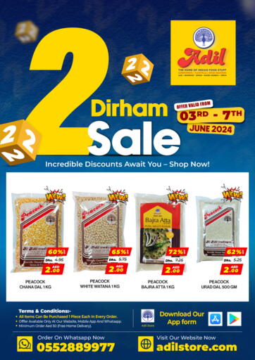 UAE - Sharjah / Ajman Adil Supermarket offers in D4D Online. 2 dirham Sale. . Till 7th June