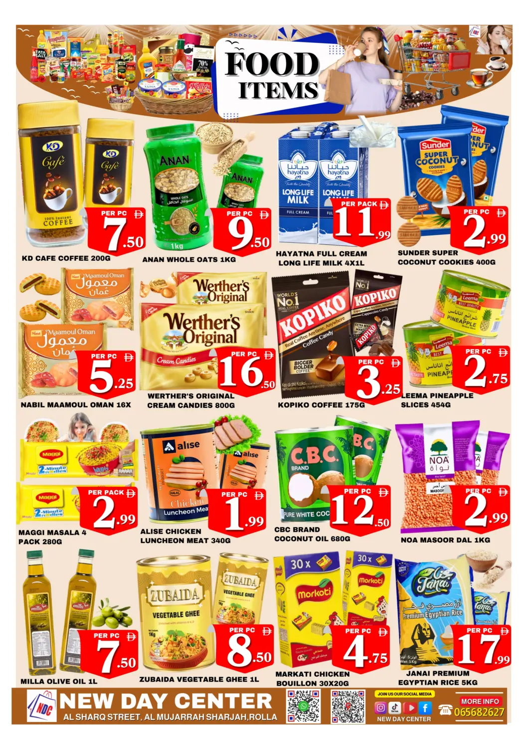 UAE - Sharjah / Ajman NEW DAY CENTER offers in D4D Online. Food Items. . Till 19th November
