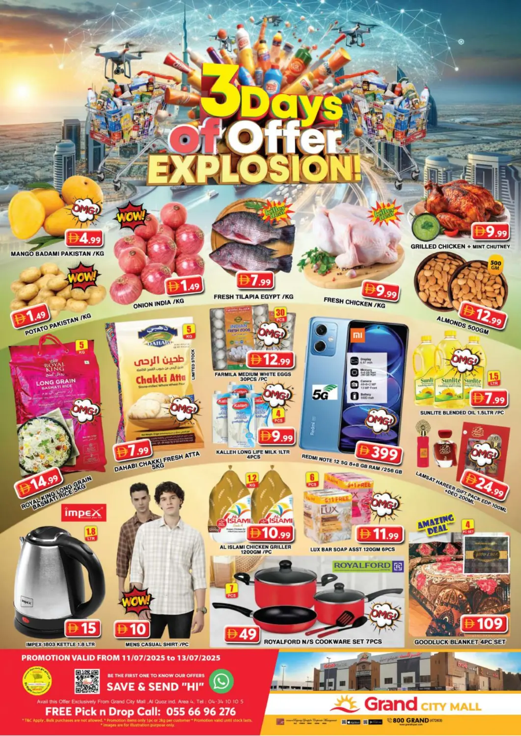 UAE - Dubai Grand Hyper Market offers in D4D Online. City Mall- Dubai. . Till 13th July