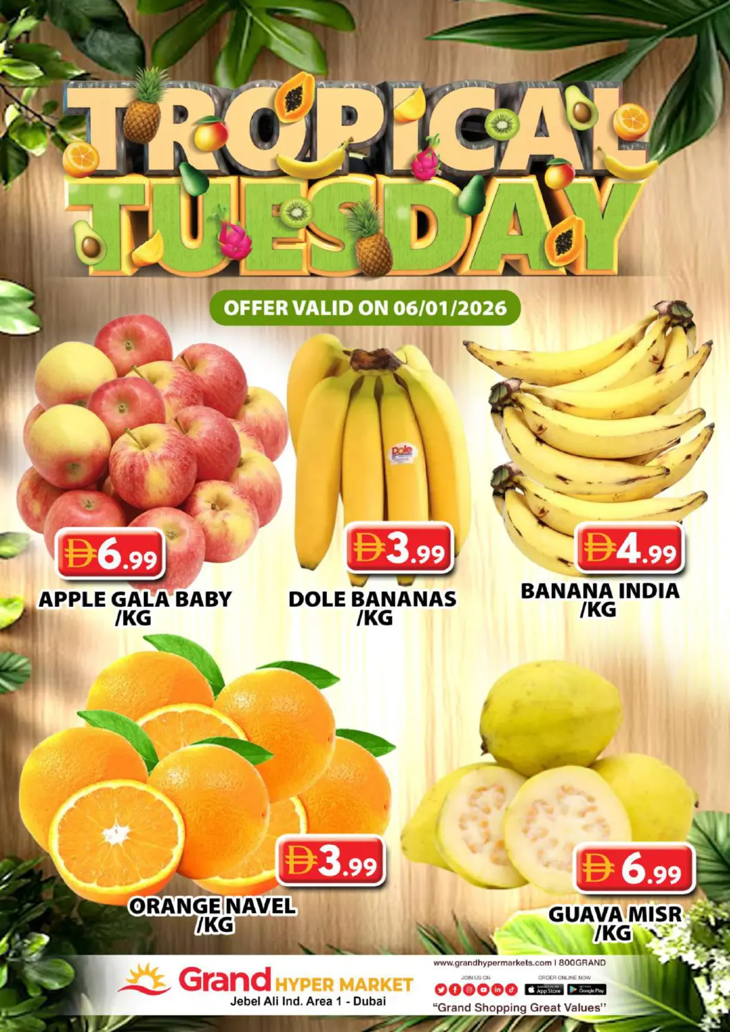 UAE - Dubai Grand Hyper Market offers in D4D Online. Jebel Ali - Ind Area 1, Dubai. . Only On 6th January