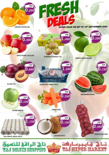 Oman - Sohar TAJ Hypermarket offers in D4D Online. Fresh Deals. . Till 10th September