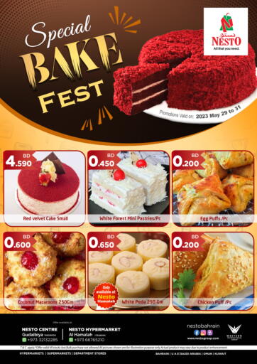 Bahrain NESTO  offers in D4D Online. Special Bake Fest. . Till 31st May