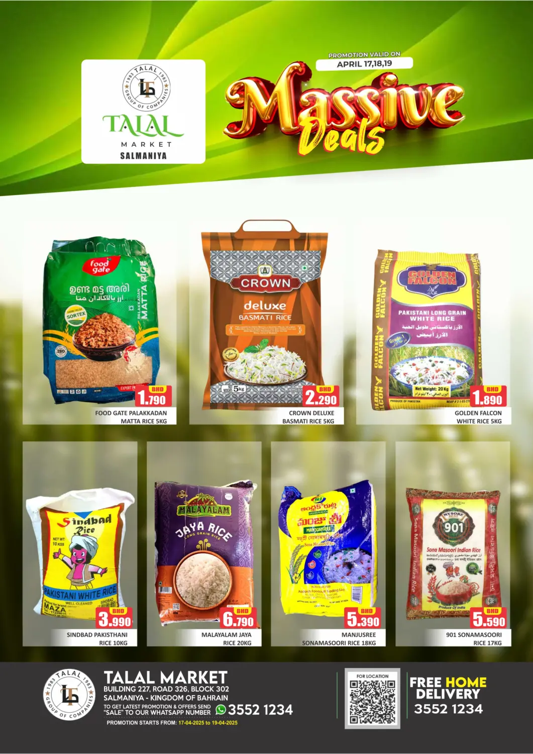 Bahrain Talal Markets offers in D4D Online. Massive Deals @ Salmaniya. . Till 19th April