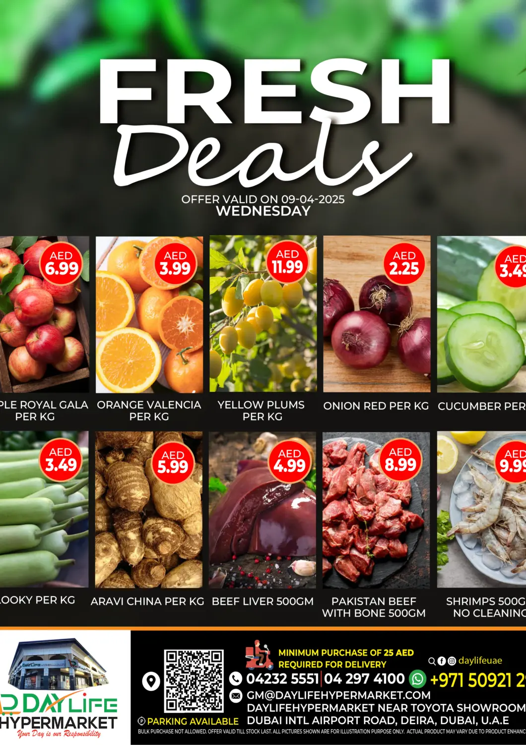 UAE - Dubai Daylife Hypermarket LLC offers in D4D Online. Fresh Deals. . Only On 9th April