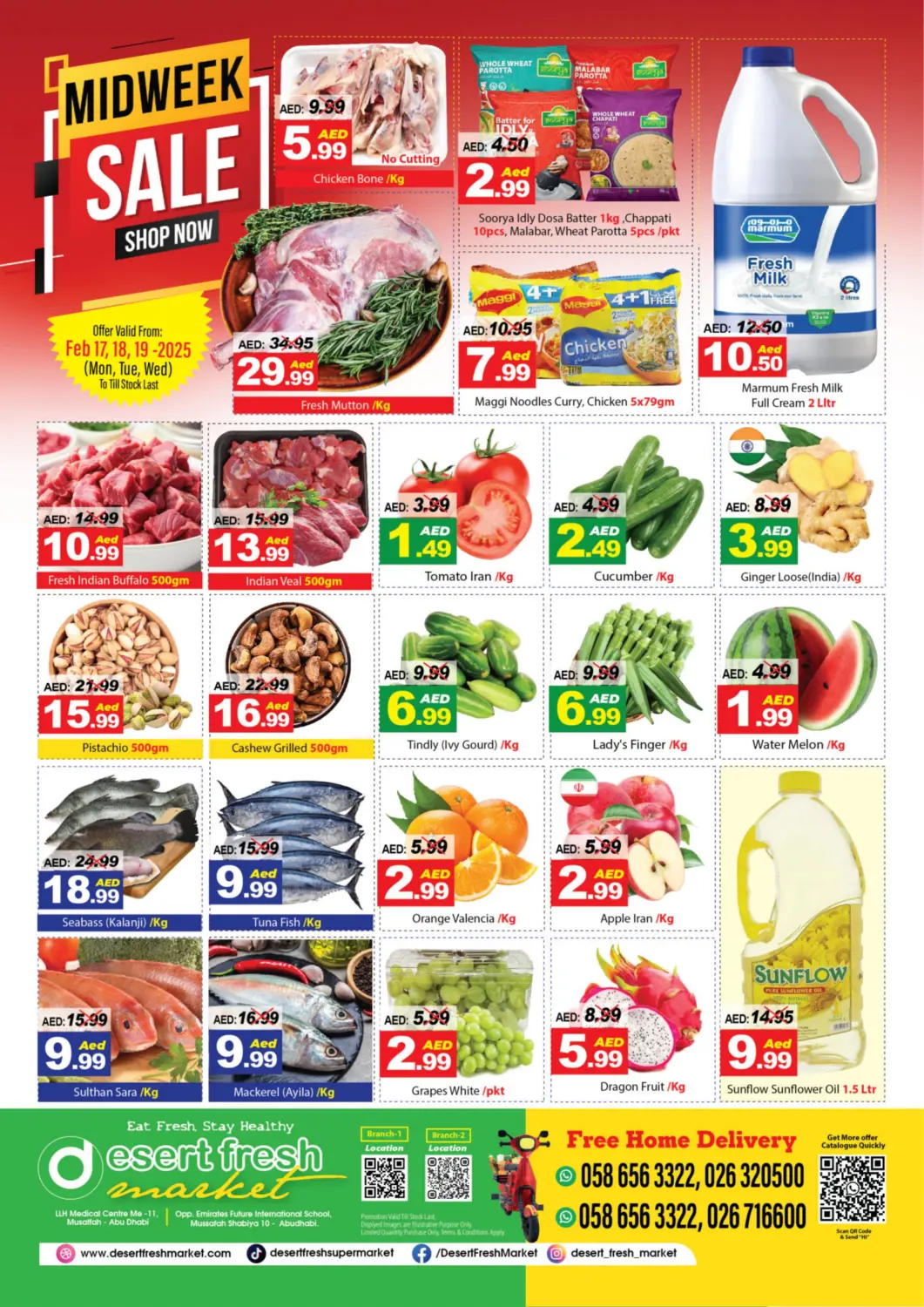 UAE - Abu Dhabi DESERT FRESH MARKET  offers in D4D Online. Midweek Sale. . Till 19th February