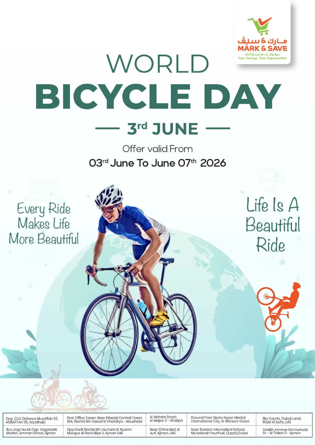 UAE - Sharjah / Ajman Mark & Save offers in D4D Online. World Bicycle Day. . Till 7th June