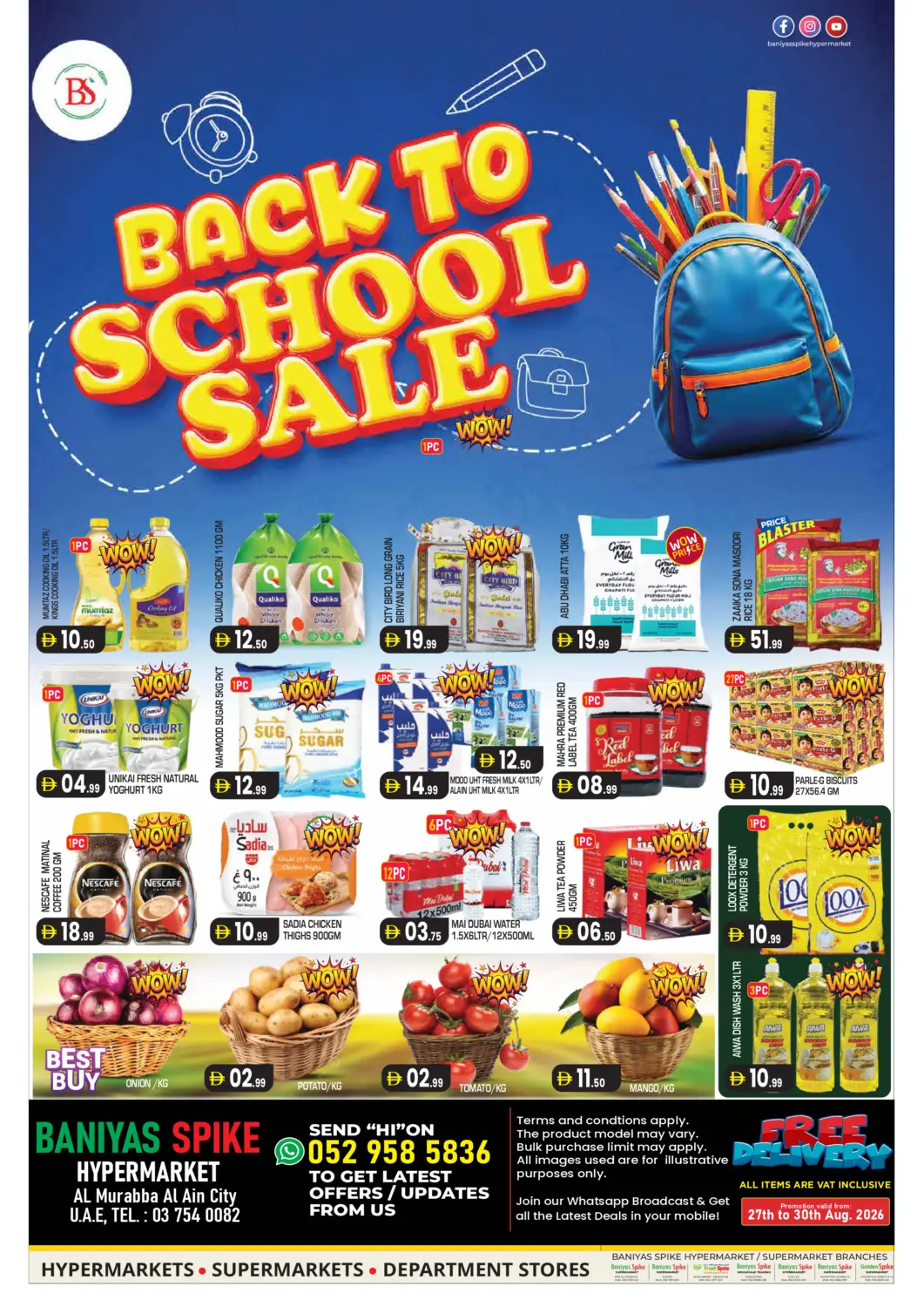 UAE - Al Ain Baniyas Spike  offers in D4D Online. Al Murabba -Al Ain. . Till 30th August