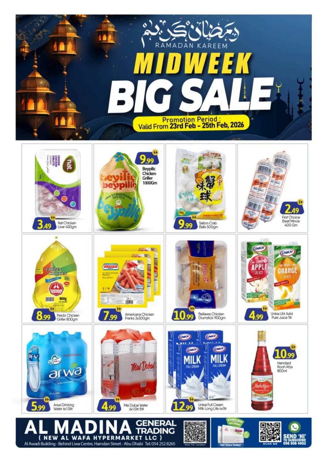 UAE - Abu Dhabi BIGmart offers in D4D Online. Al Madina Gen Trading - New Al Wafa. . Till 25th February