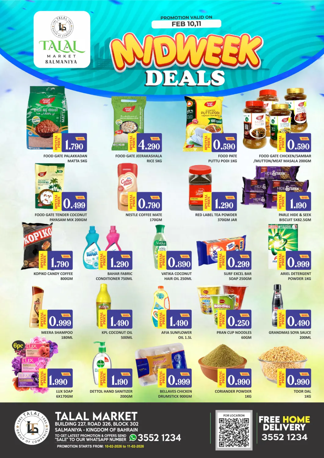 Bahrain Talal Markets offers in D4D Online. Midweek Deals @salmaniya. . Till 11th February