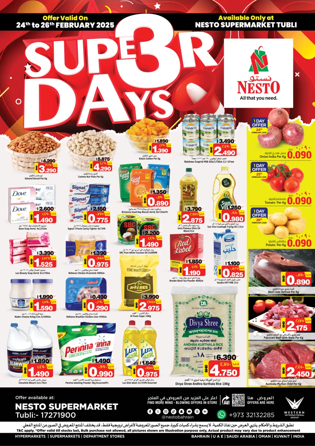 Bahrain NESTO  offers in D4D Online. Super 3 Days. . TIll 26th February