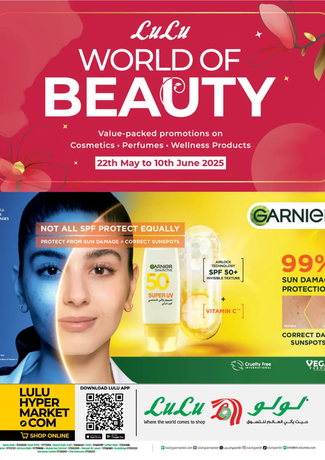 Bahrain LuLu Hypermarket offers in D4D Online. World of Beauty. . Till 10th June