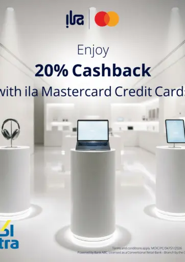 Enjoy 20% Cashback With ila Mastercard Credit Cards