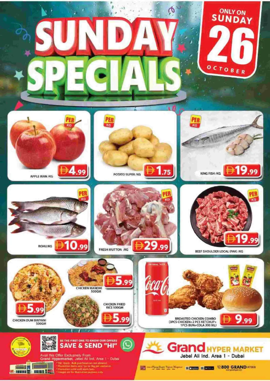 UAE - Dubai Grand Hyper Market offers in D4D Online. Jabel Ali industrial Area 1 - Dubai. . Only On 26th October