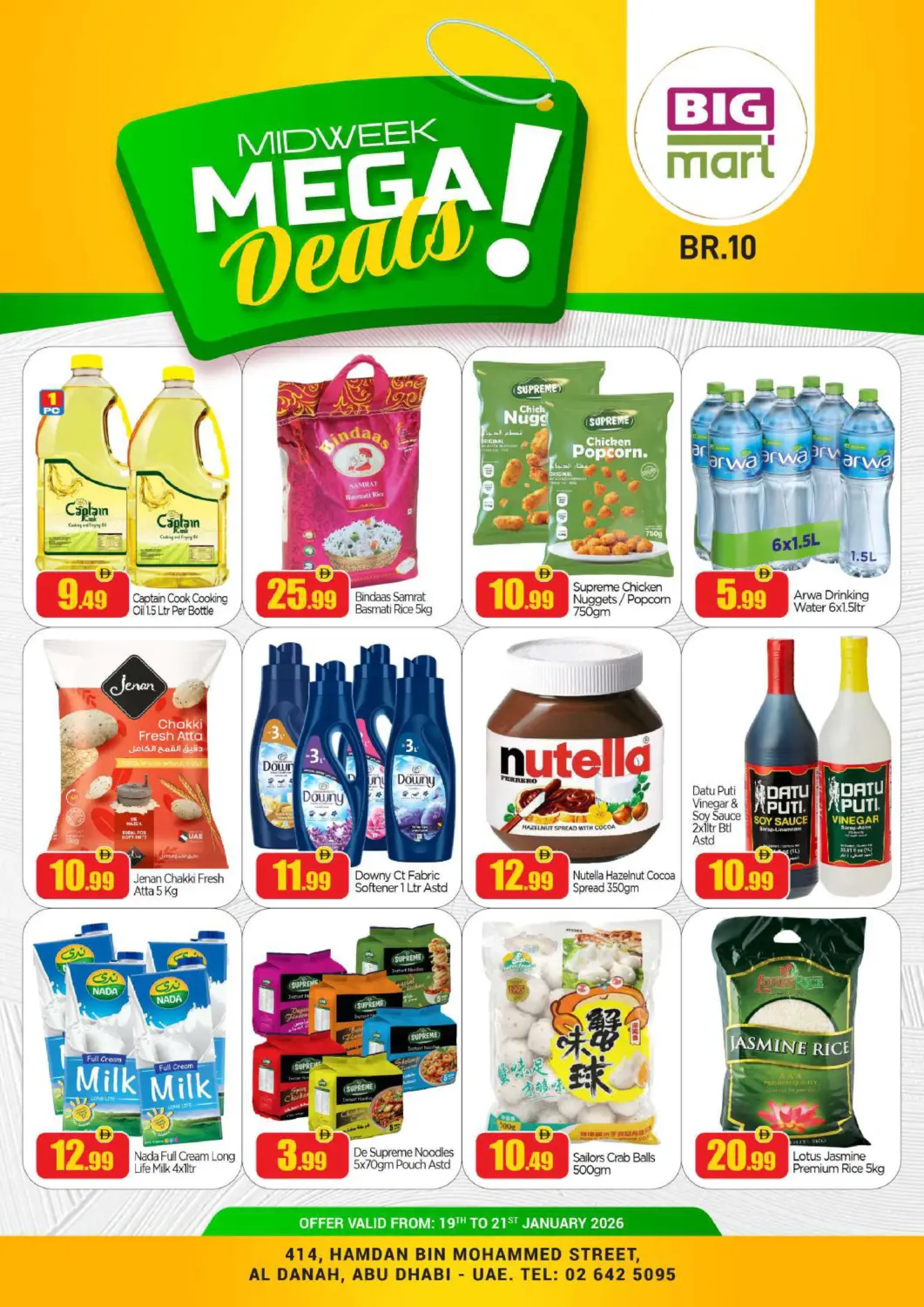 UAE - Abu Dhabi BIGmart offers in D4D Online. Hamdan St BR-10 - Abu Dhabi. . Till 21st January