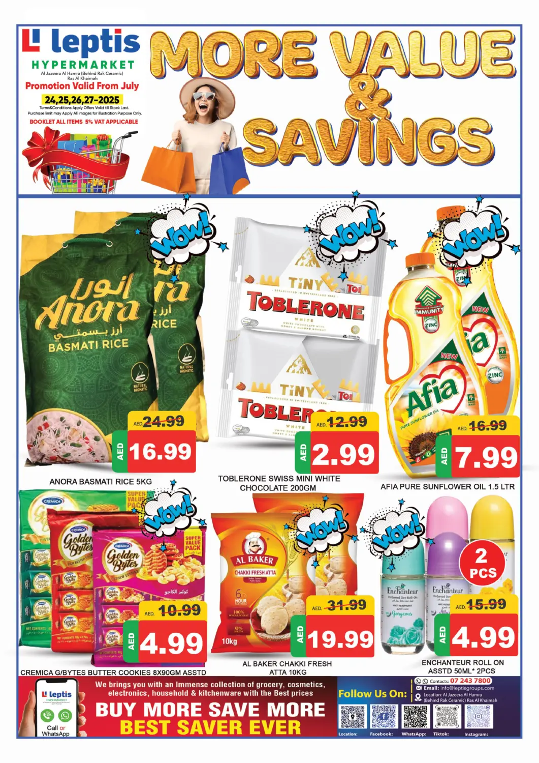 UAE - Ras al Khaimah Leptis Hypermarket  offers in D4D Online. Al jazeera Al Hamrah, Ras Al Khaimah. . Till 27th July