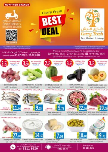 Qatar - Doha Carry Fresh Hypermarket offers in D4D Online. Best Deal @ Muaither. . Till 27th July