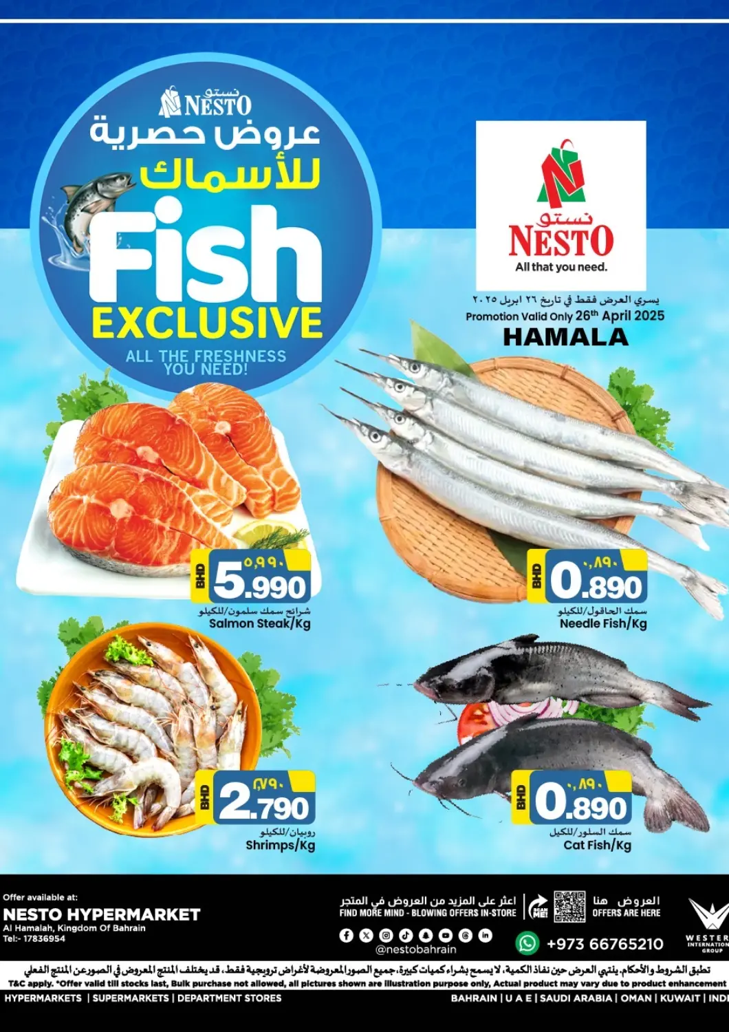 Bahrain NESTO  offers in D4D Online. Fish Exclusive. . Only On 26th April