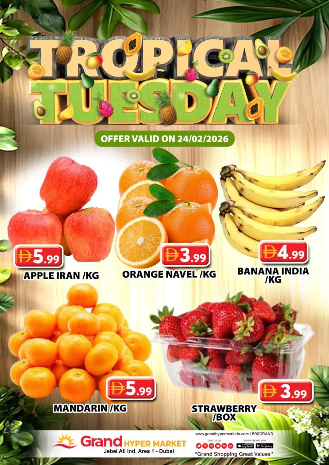 UAE - Dubai Grand Hyper Market offers in D4D Online. Jebel Ali Ind Area-1, Dubai. . Only On 24th February