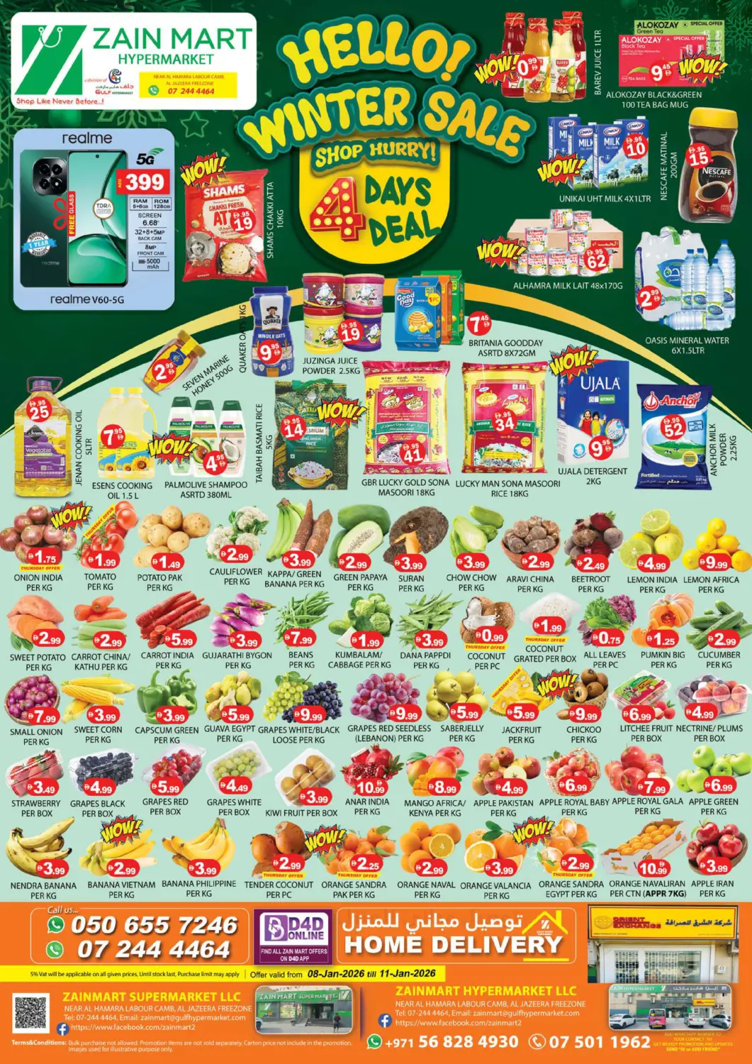 UAE - Ras al Khaimah Zain Mart Supermarket offers in D4D Online. Hello Winter Sale. . Till 11th January